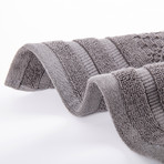 Checkerboard Six-Piece Towel Set (Charcoal Grey)