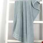 Checkerboard Six-Piece Towel Set (Charcoal Grey)