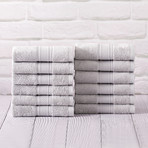 Twelve-Piece Washcloth Set (White)