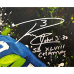 Double Threat // Russel Wilson Original // Oil Painting // Autographed by Wilson