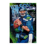 Double Threat // Russel Wilson Original // Oil Painting // Autographed by Wilson