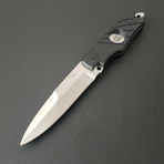 Flatline Grip Hand Spear // Black (Silver Smooth Blade)
