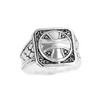 Men's Cross Ring // Silver (9)