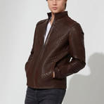 Gilbert Leather Jacket // Brown Vegetal (3XL)