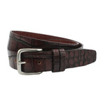 Thistleton Jeans Belt // Oxblood Croc (32")