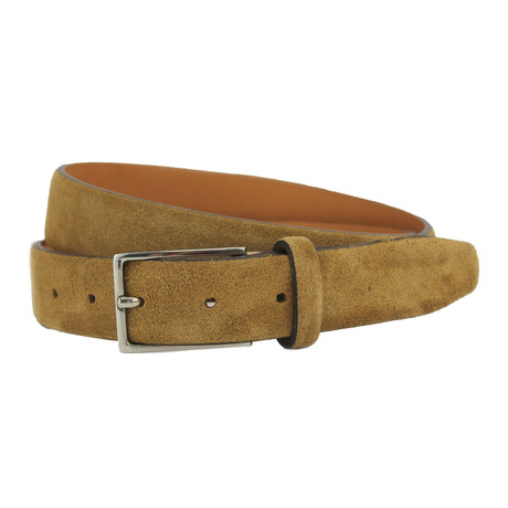 Stratton Suede Belt // Light Tan (32")