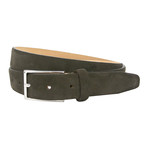 Stratton Suede Belt // Dark Brown (32")