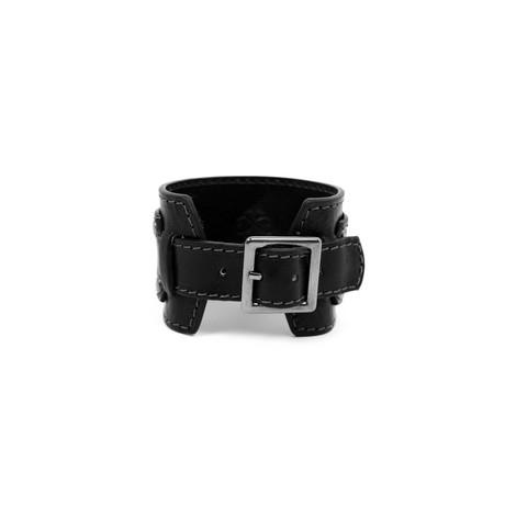 The Moviegoer // Double Strap Leather Bracelet (Black)