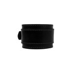 The Moviegoer // Double Strap Leather Bracelet (Black)