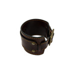 The Moviegoer // Double Strap Leather Bracelet (Black)