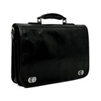 Illusions // Leather Briefcase // Black