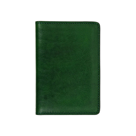 Gulliver's Travels // Leather Passport Holder // Green