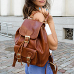 Jane Eyre // Leather Backpack // Dark Brown (Black)