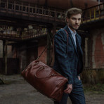 Wise Children // Leather Duffel Bag // Brown