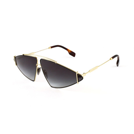 Burberry // Women's BE3111 Sunglasses // Gold + Gray