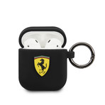 AirPod Case With Ring // Printed Shield Logo (Black)