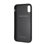 Racing Shield Leather Soft Touch Case // Black // iPhone XR