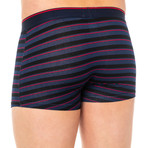 Striped Boxers // Navy Blue + Red (Small)