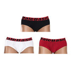 Brief // 3-Pack // Black + White + Red (XL)