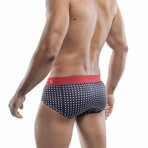 New Brief // Pack of 3 // Red Waistband (M)