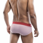 New Brief // Pack of 3 // Red Waistband (M)