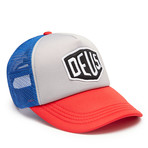 Baylands Trucker Hat // Blue + Red