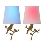Smart Sconce Light 2-Pack // Silhouette Bird Style (Olive)