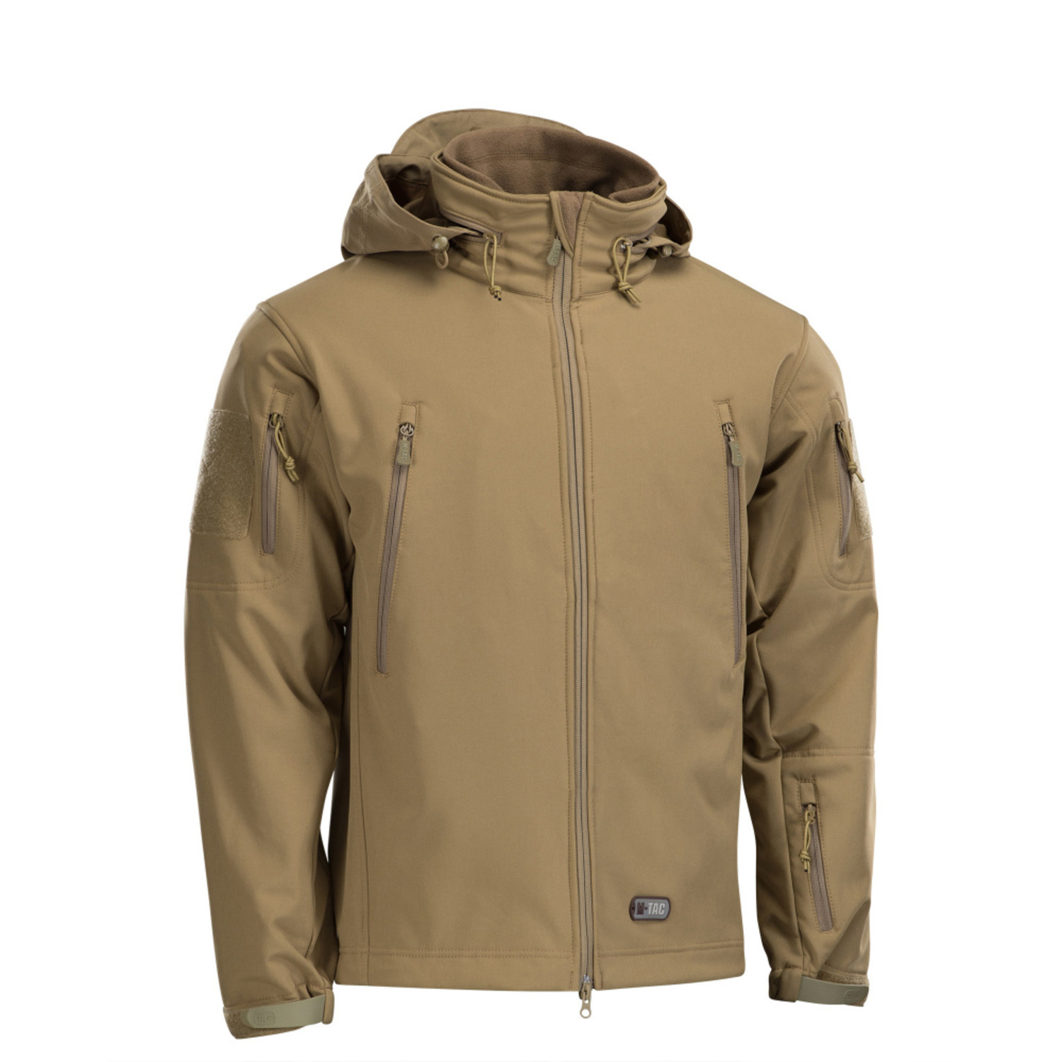 2 In 1 Softshell Jacket + Fleece Layer Jacket // Brown (2XL) - M-Tac ...