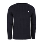 Target Cable Knit Crew // Navy (L)