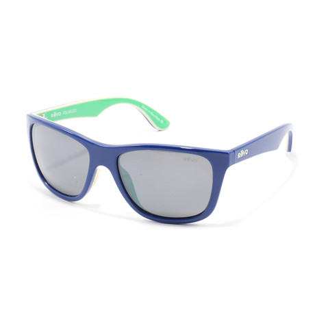 Unisex RE1001 Sunglasses // Blue + Ivory + Green