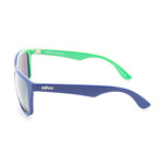 Unisex RE1001 Sunglasses // Blue + Ivory + Green