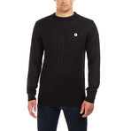 Target Cable Knit Crew // Black (M)