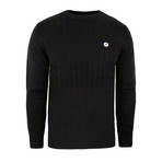 Target Cable Knit Crew // Black (M)