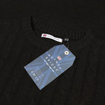 Target Cable Knit Crew // Black (M)