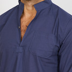Dominic Long Sleeve Shirt // Navy (Large)