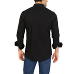 Aaron Long Sleeve Button-Up Shirt // Black (Small)