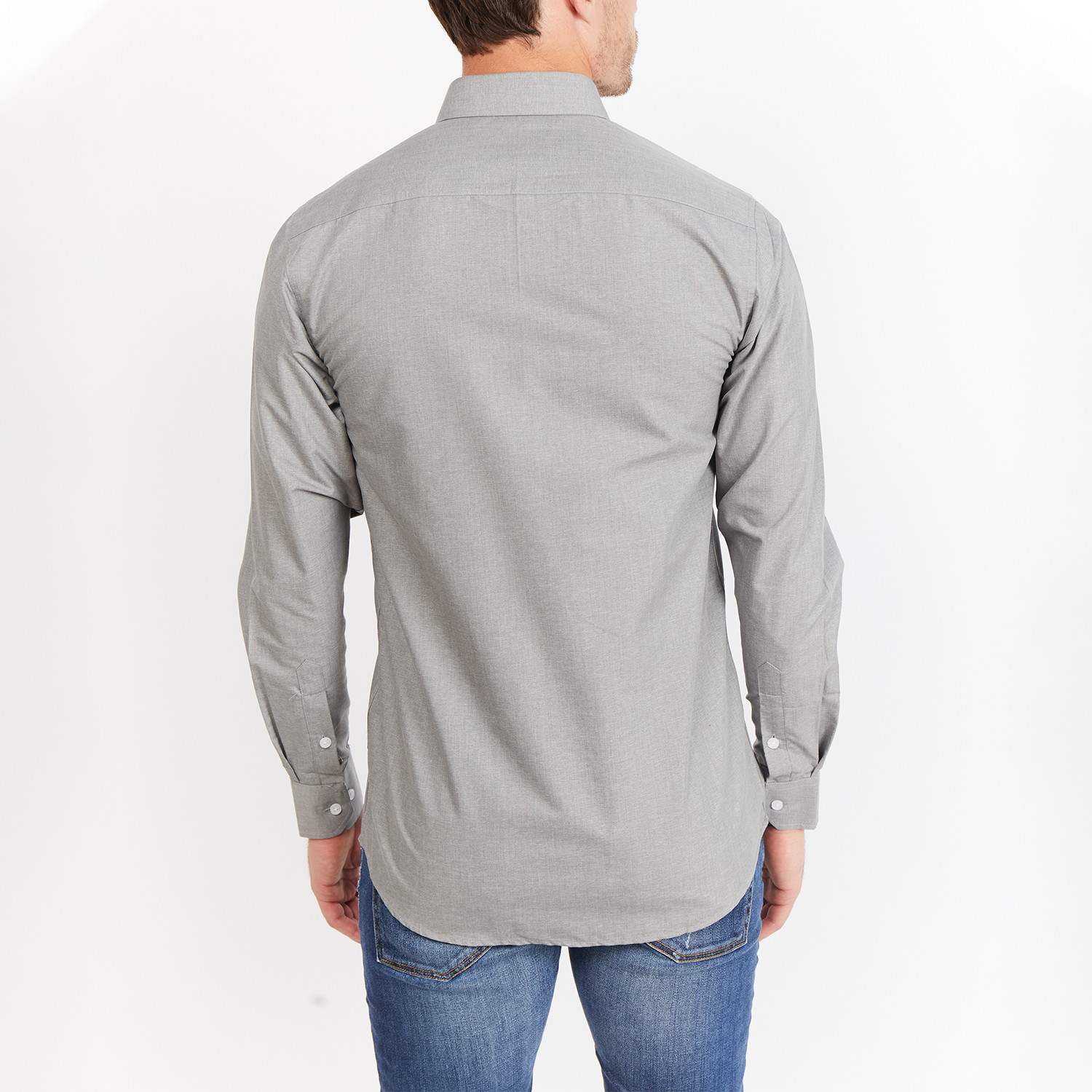 Eli Long Sleeve Button-Up Shirt // Slate Gray (Large) - St. Lynn ...
