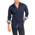 Landon Long Sleeve Button-Up Shirt // Indigo Blue (Large)