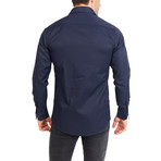 Landon Long Sleeve Button-Up Shirt // Indigo Blue (Small)