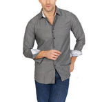 Hunter Long Sleeve Button-Up Shirt // Sooty Gray (Medium)