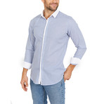 Connor Long Sleeve Button-Up Shirt // Blue (X-Large)