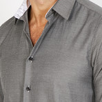 Hunter Long Sleeve Button-Up Shirt // Sooty Gray (Medium)