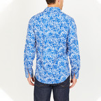 Levi Paisley Long Sleeve Button-Up Shirt // Blue (Small)