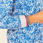 Levi Paisley Long Sleeve Button-Up Shirt // Blue (Large)
