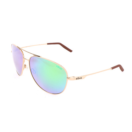 Unisex RE3087 Sunglasses // Gold + Teal