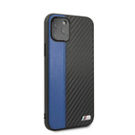 Faux Leather Carbon Effect + Smooth Contrast Strip // Blue (iPhone 11)