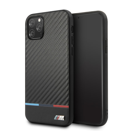 BMW Hard Case Tricolor Stripe P // Black (iPhone 11)