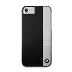 Silver Leather Hard Case // Black // iPhone 7/8