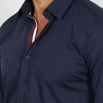 Cameron Long Sleeve Button-Up Shirt // Deep Blue (Small)