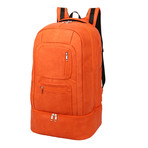 Luxury Travel Bag // Tumbled Leather // Orange
